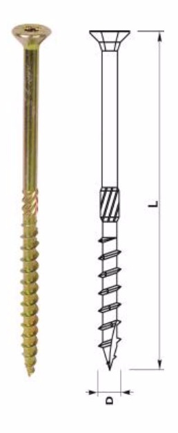 10x260 wkręty ciesielskie z łbem stożkowym op. 50 szt