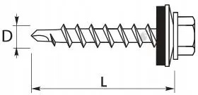 4,8x35 wkręty farmerskie op.250 szt RAL 9010