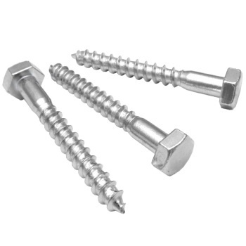 6x100 Wkręty do drewna z łbem sześciokątnym biały ocynk 1 kg