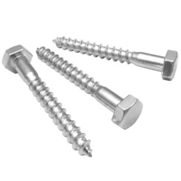 8x90Wkręty do drewna z łbem sześciokątnym biały ocynk 1 kg