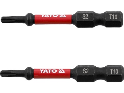 Bity udarowe 1/4''x50 mm Torx T10 Yato 2 szt