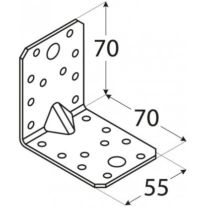 kątownik z przetłoczeniem 70x70x55x2,5
