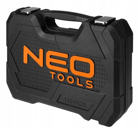 Klucze Nasadowe 110 elementów 1/2", 1/4" Walizka NEO TOOLS
