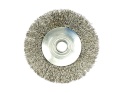 Szczotka druciana boczna 100mm na szlifierkę M14 drut karbowany