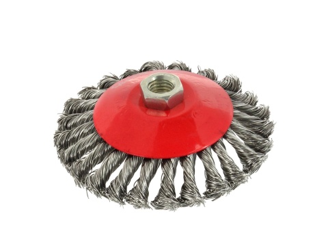 Szczotka druciana boczna pleciona 125mm na szlifierkę M14
