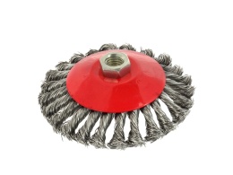 Szczotka druciana boczna pleciona 100mm na szlifierkę M14
