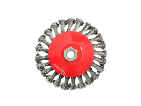 Szczotka druciana boczna pleciona 100mm na szlifierkę M14
