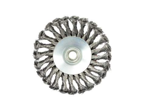 Szczotka druciana boczna pleciona 100mm na szlifierkę M14