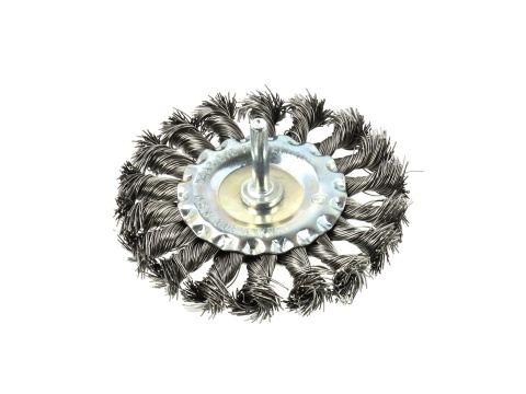 Szczotka druciana tarczowa pleciona na wiert.100mm