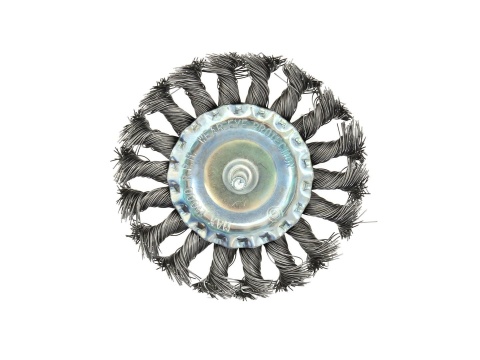 Szczotka druciana tarczowa pleciona na wiert.100mm