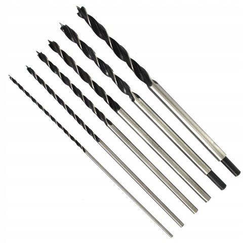 WIERTŁA DO DREWNA zestaw DŁUGIE 300 MM 6szt 6-14mm