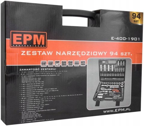 Zestaw narzedziowy Epm 94 sztuki e-400-1901