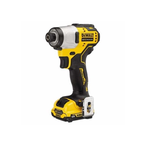 akumulatorowa zakrętarka udarowa 1/4", 3-biegi z trybem precyzyjnym, 12V Li-Ion 2x2,0Ah Dewalt [DCF801D2-QW]