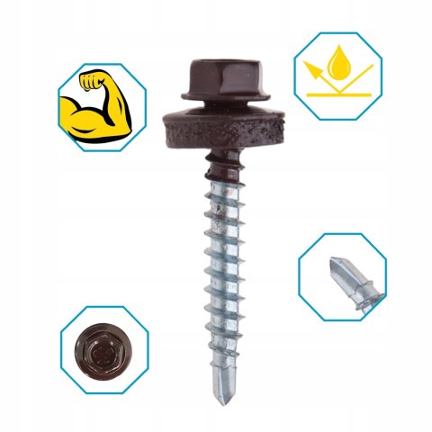 MARCOPOL WKRĘT FARMERSKI 4,8X35 BRĄZ RAL8017 X250 szt