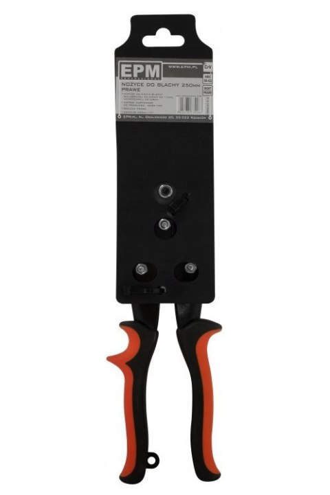 NOŻYCE DO BLACHY CR-V PRAWE 250MM E-410-0001 EPM