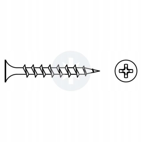 WKRĘT CZARNY FOSFATOWANY DO DREWNA 3,5 X 35 1 KG