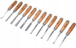 DŁUTA RZEŹBIARSKIE DO DREWNA SNYCERSKIE STOLARSKIE ZESTAW 12 szt.
