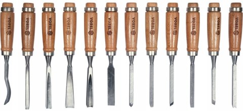 DŁUTA RZEŹBIARSKIE DO DREWNA SNYCERSKIE STOLARSKIE ZESTAW 12 szt.