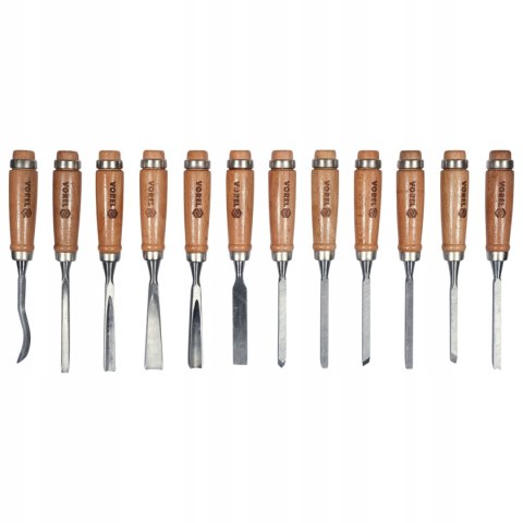 DŁUTA RZEŹBIARSKIE DO DREWNA SNYCERSKIE STOLARSKIE ZESTAW 12 szt.