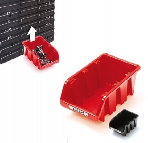 Pojemnik magazynowy czerwony kuweta KTR16 155 x 100 x 70 Kistenberg