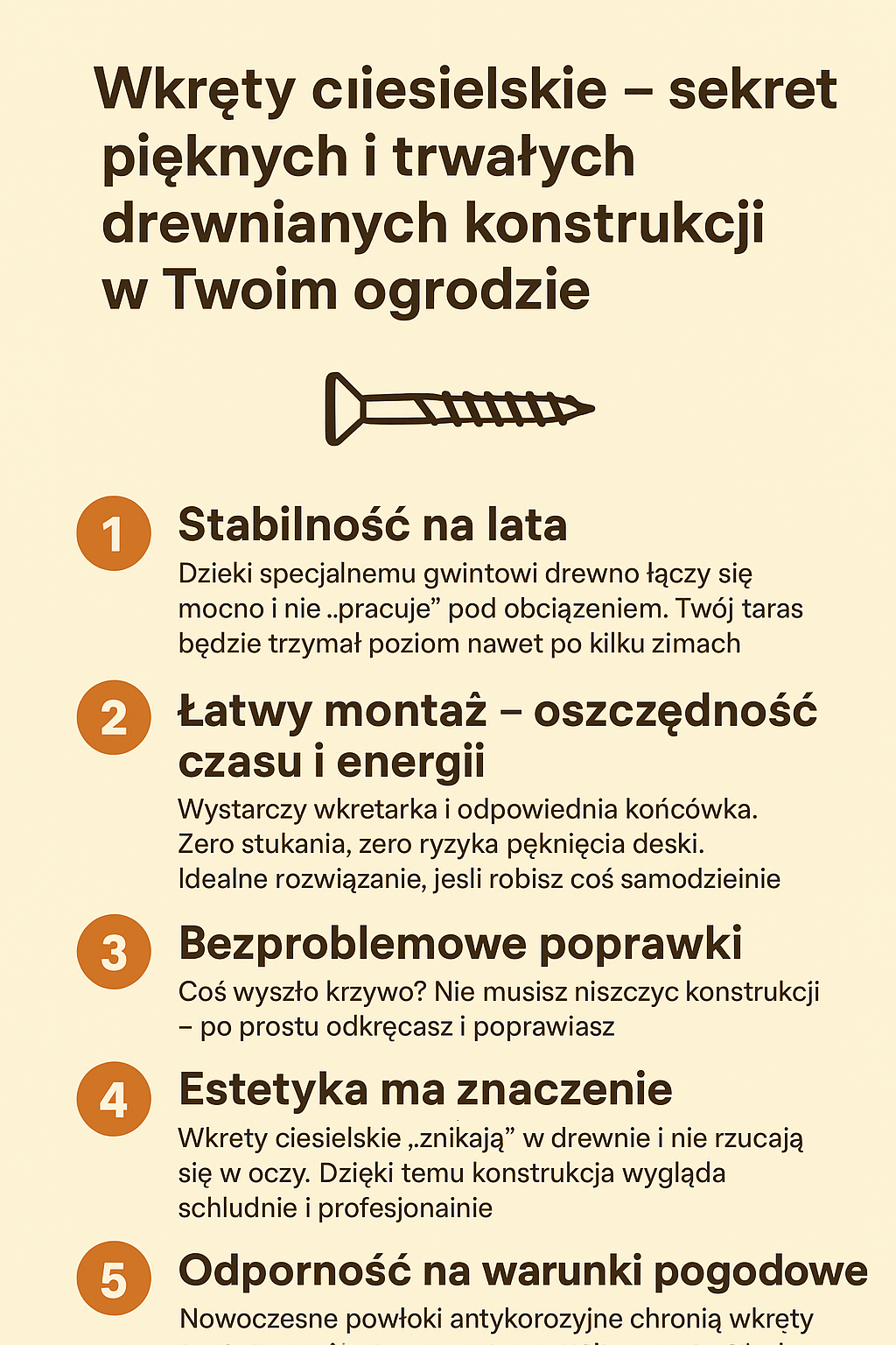 Wkręty ciesielskie
